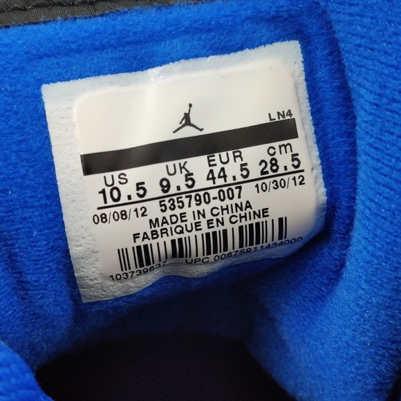 Nike Air Jordan Sixty Club Hightop Royal Black 535790-007 Size 10.5 - Picture 15 of 16